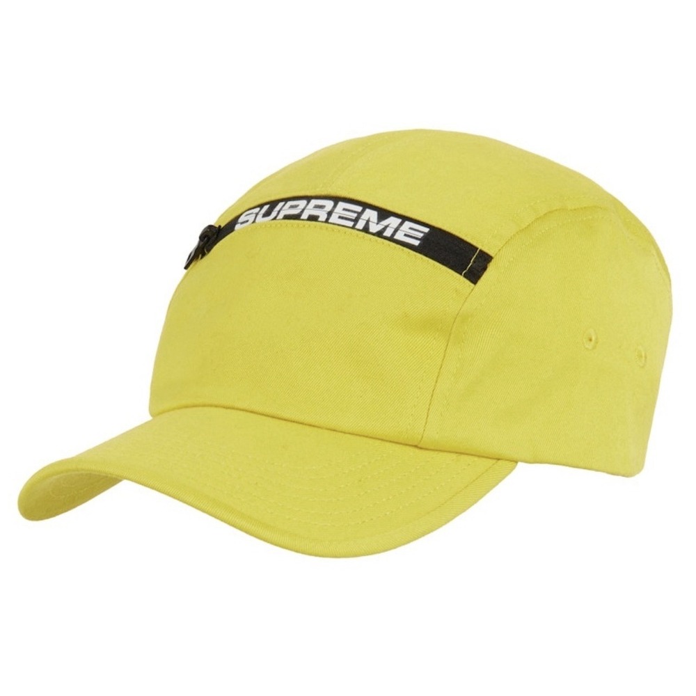 Supreme Top Zip Camp Cap Yellow FW21 Vintage Y2K On Trend Summer Cap
